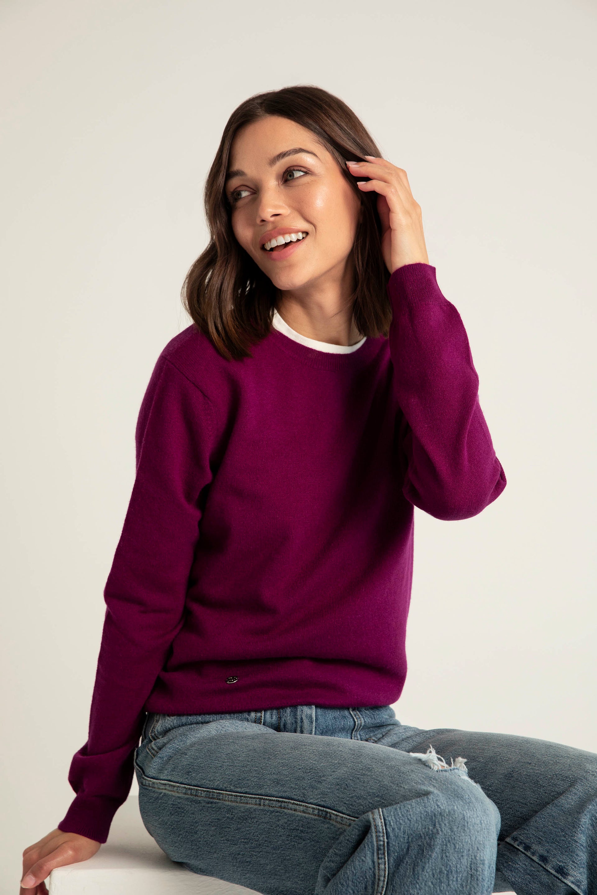 The Everyday Cashmere Sweater in Plum