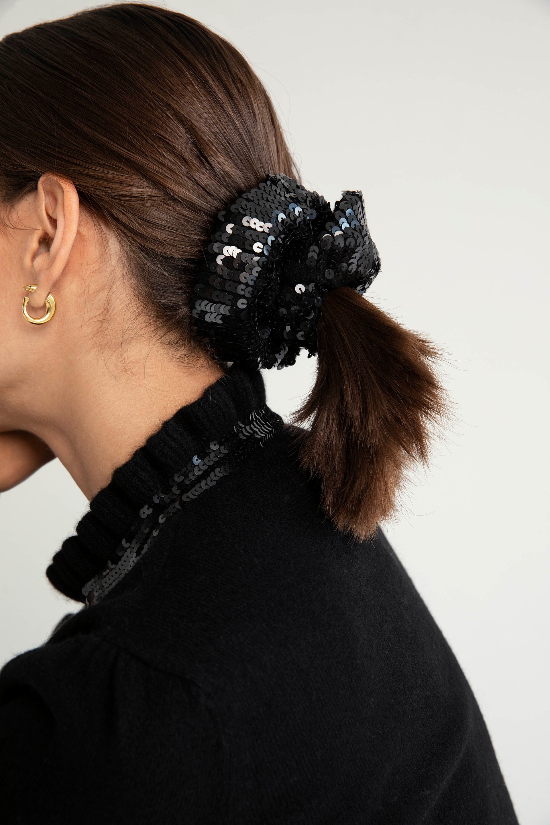 The Sequin Cashmere Scrunchie