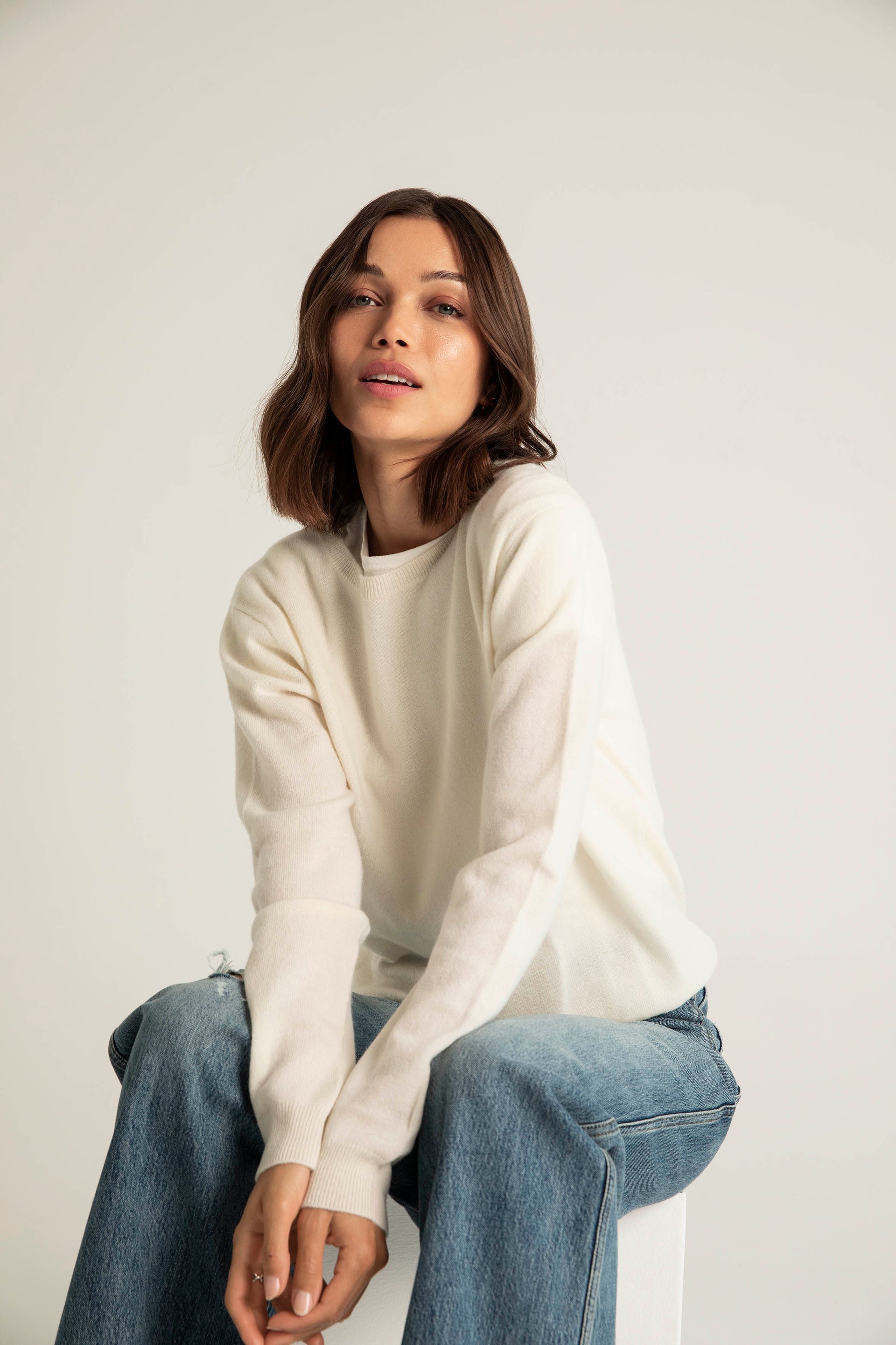 The Everyday Cashmere Sweater in Snow Peak