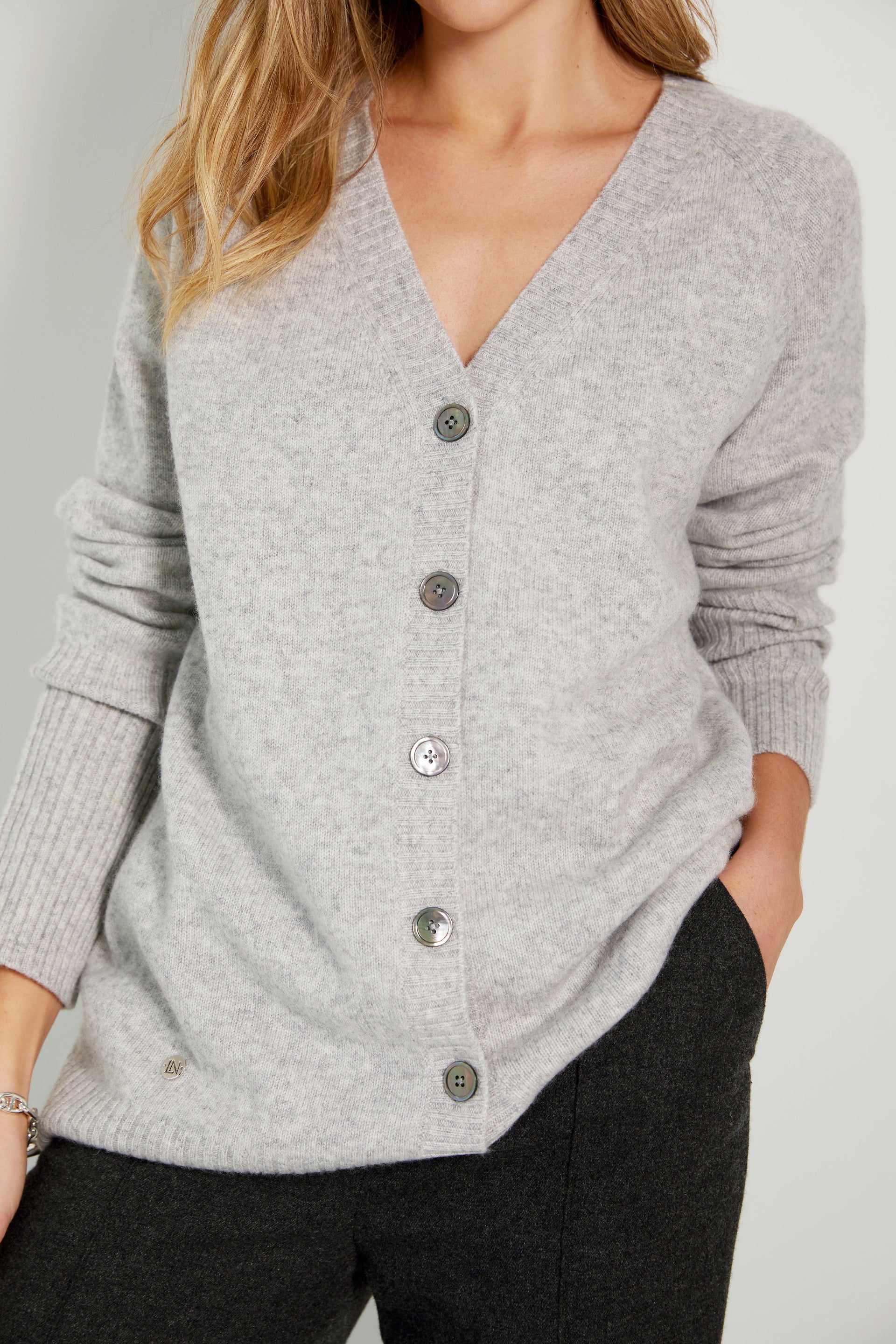 The Chunky Cuff Cardigan in Foggy