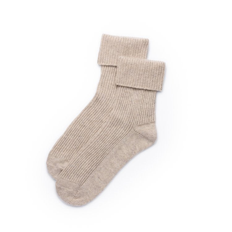 The Cashmere Bed Socks in Affogato