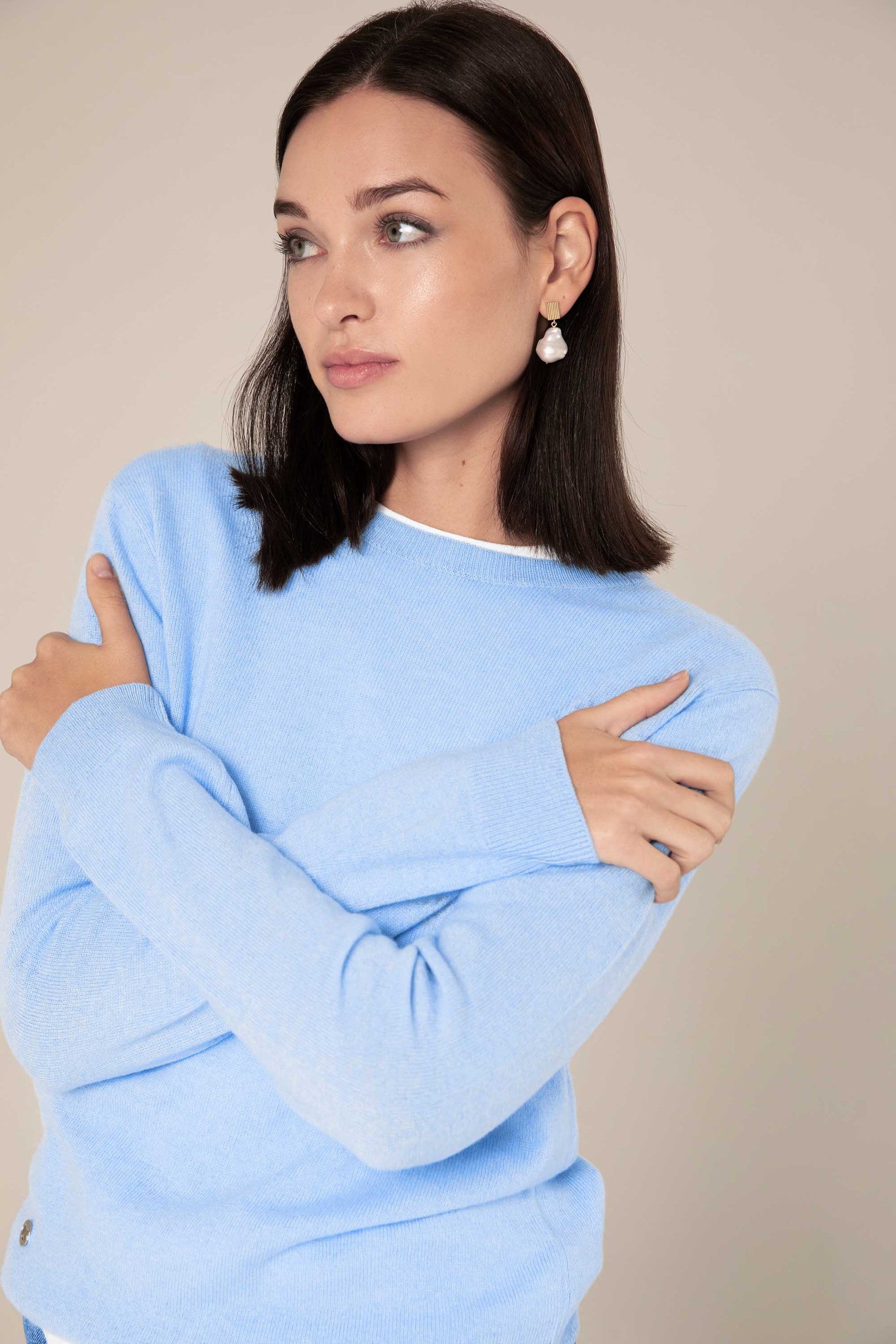 The Everyday Cashmere Sweater in Baby Blue