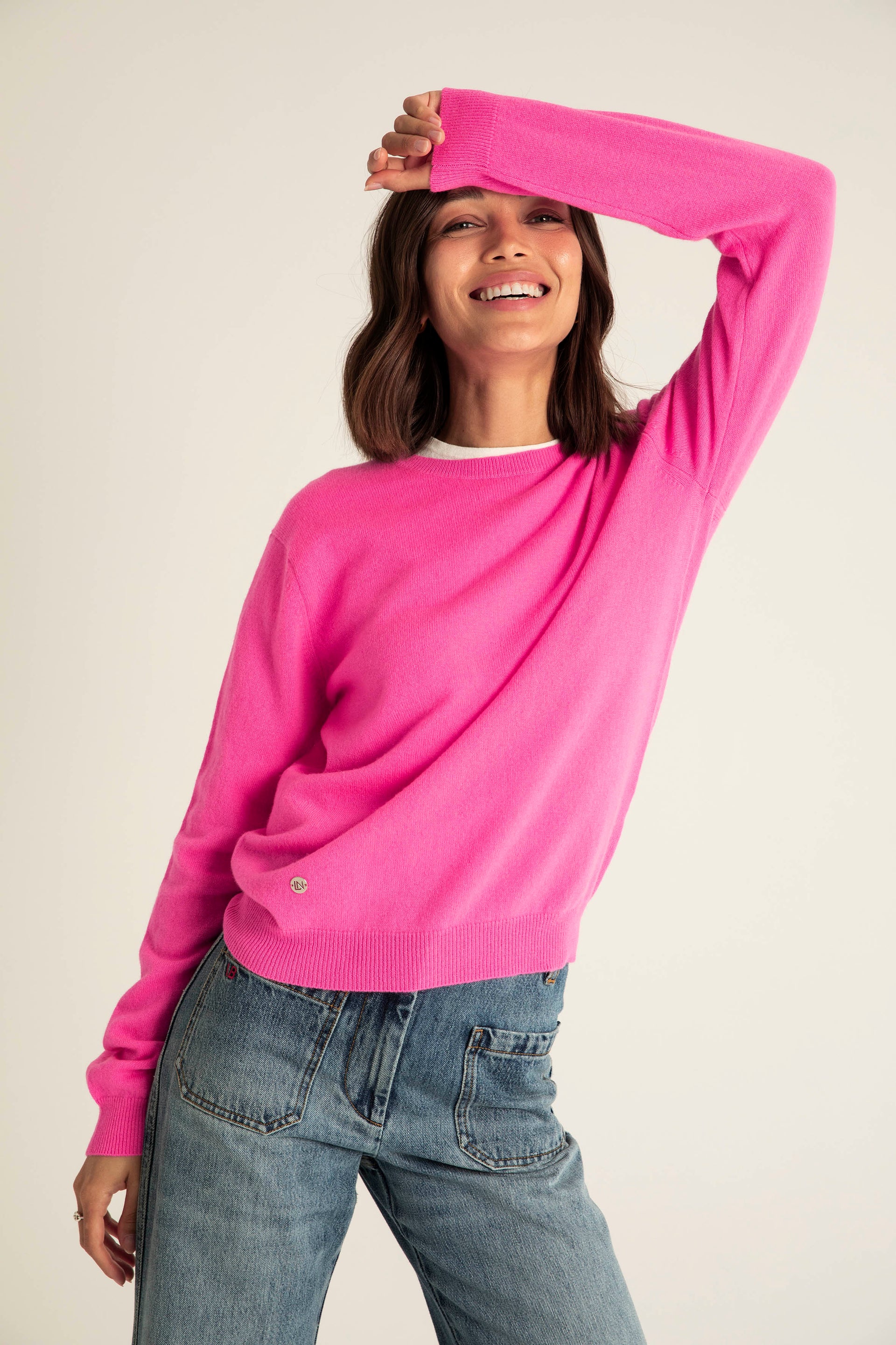 The Everyday Cashmere Sweater in Neon Pink