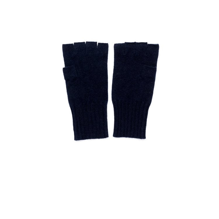 The Fingerless Cashmere Gloves in Black