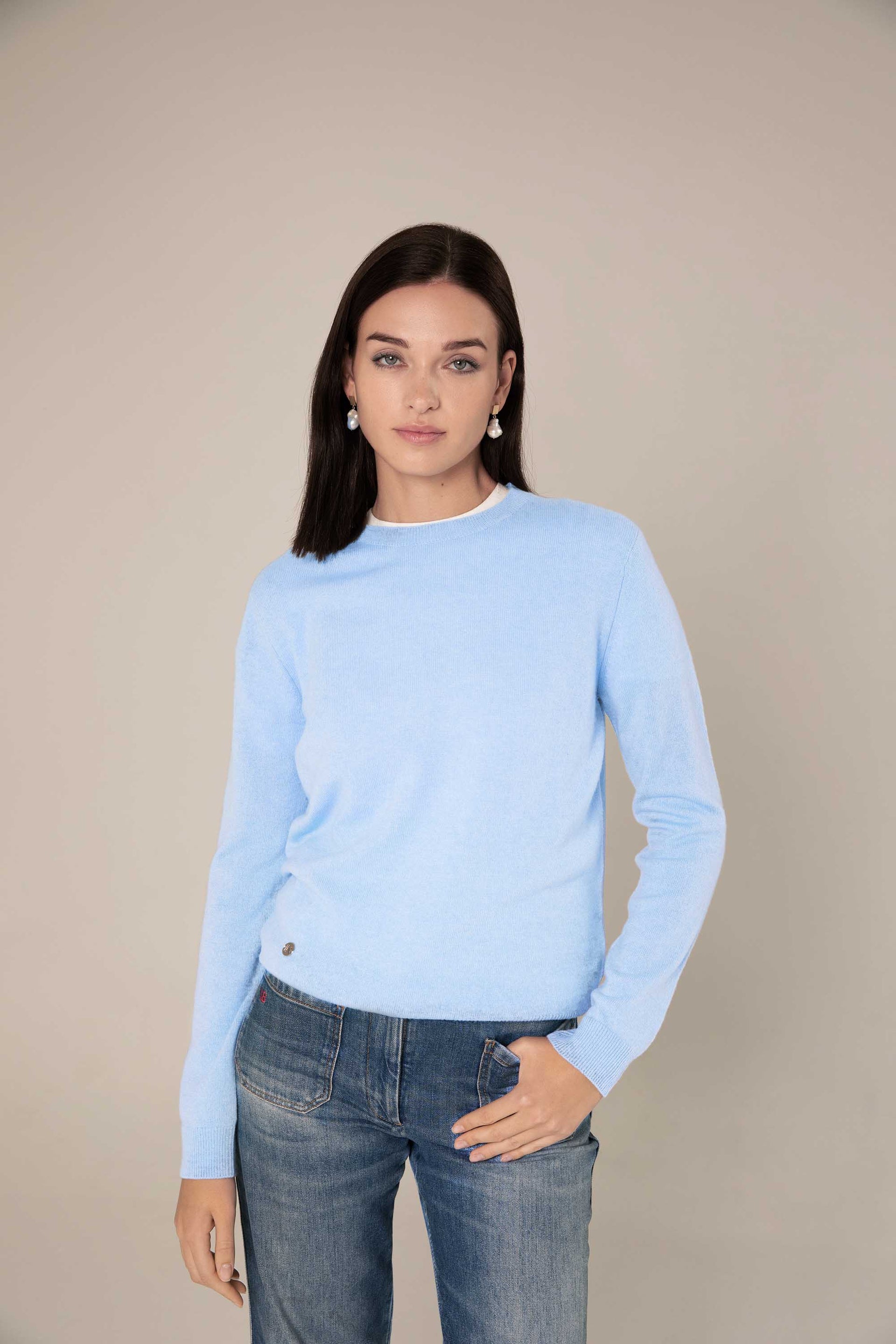 The Everyday Cashmere Sweater in Baby Blue