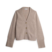 The Relaxed Cashmere Cardigan in Affogato